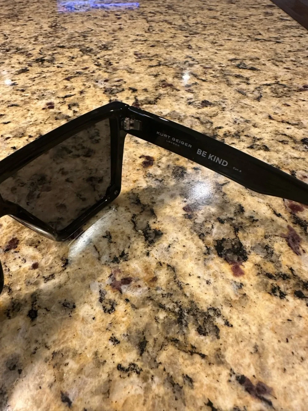 Kurt Geiger Oversized Shield Sunglasses in Black
